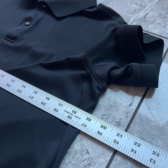 UNTUCKit Men's Black 100% Cotton Short Sleeve Polo Shirt Red Logo Casual Small - Picture 8 of 10